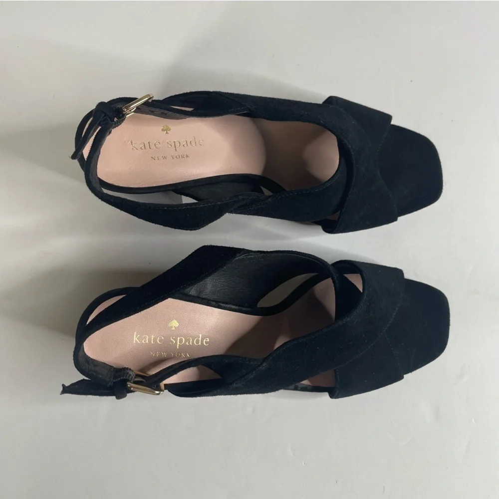 Kate Spade Holland‎ Peep Toe Block Heel Sandals Size 8 - Picture 2 of 7